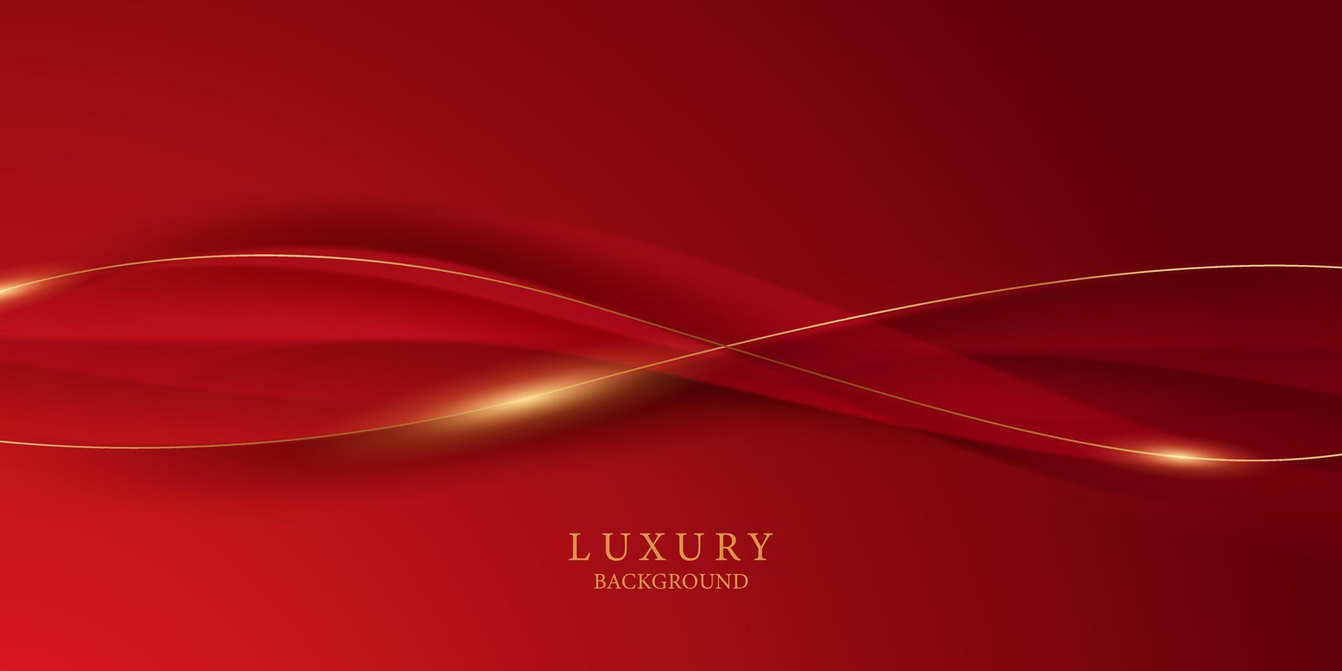 Abstract background design modern red and gold geometric elements vector illustration