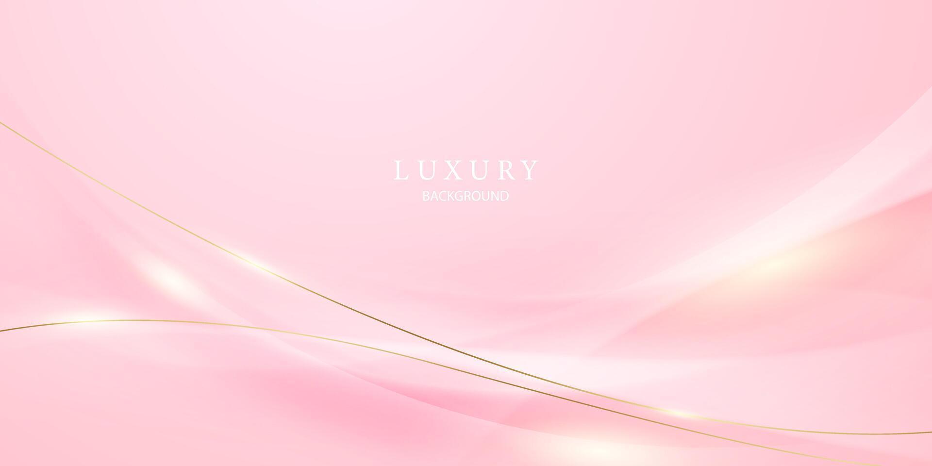 pink abstract background with luxury golden elements vector illustration