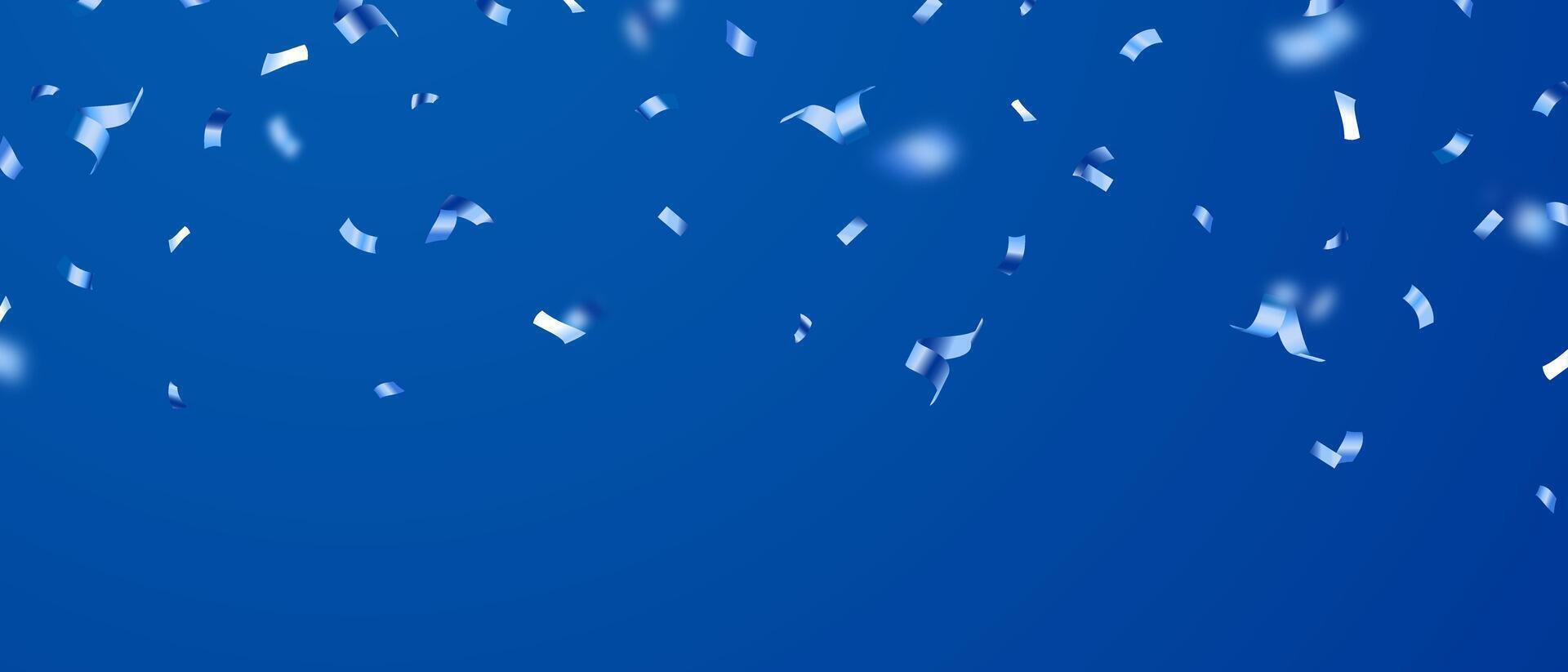 beautiful blue confetti background for celebration party Vector illustration