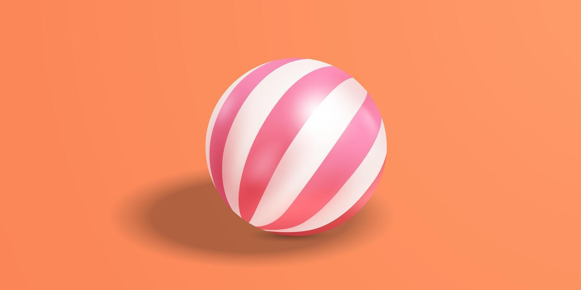 BackgroundBeach Ball3D vector illustration