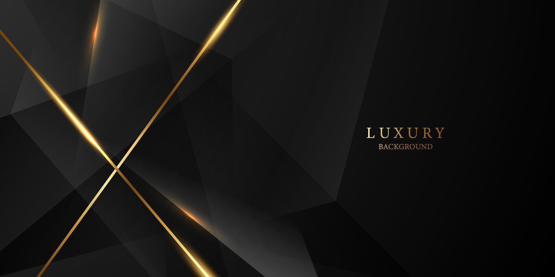 Abstract modern design black background with luxury golden elements vector illustration.