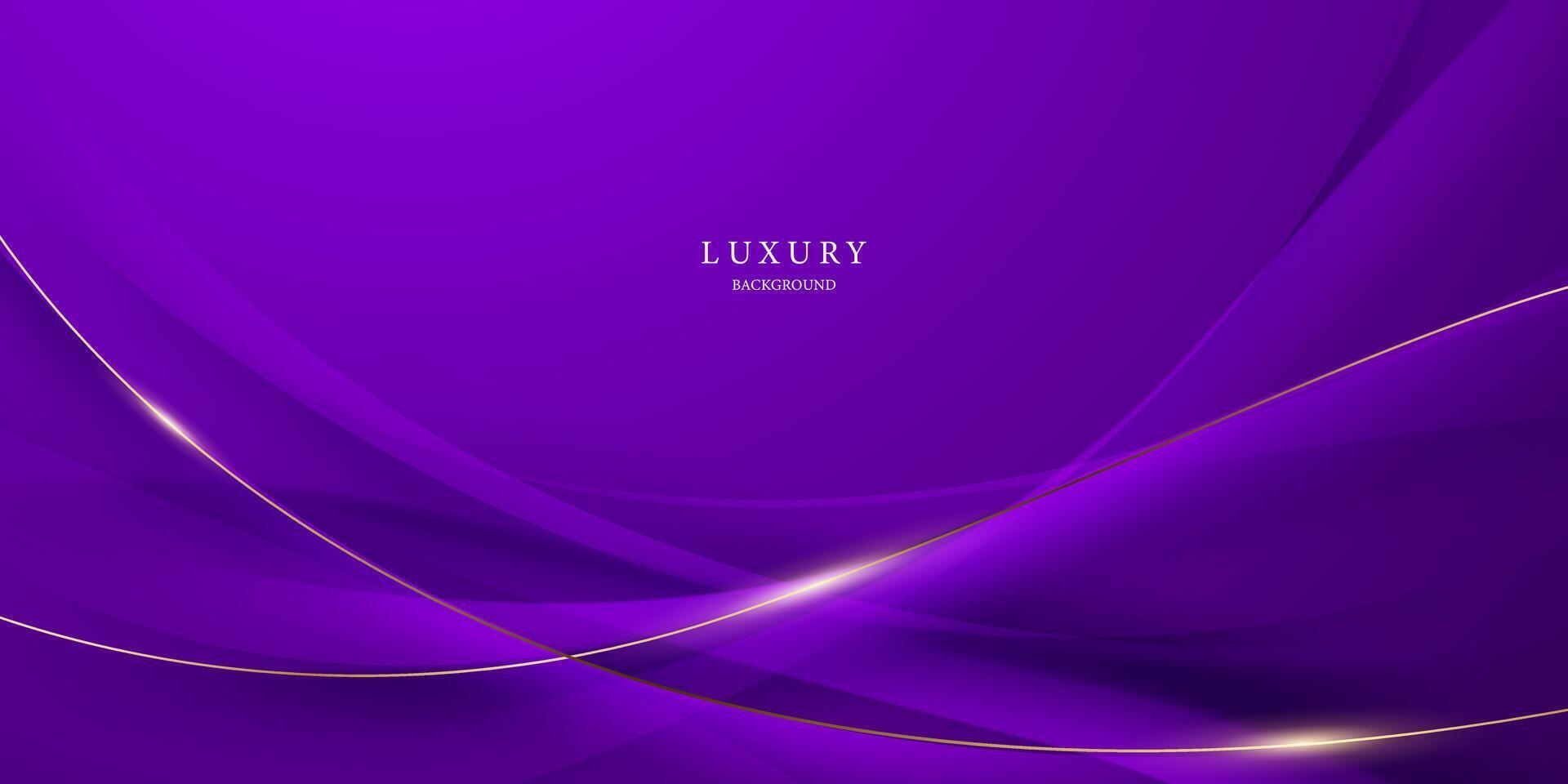 purple abstract background with luxury golden elements vector illustration