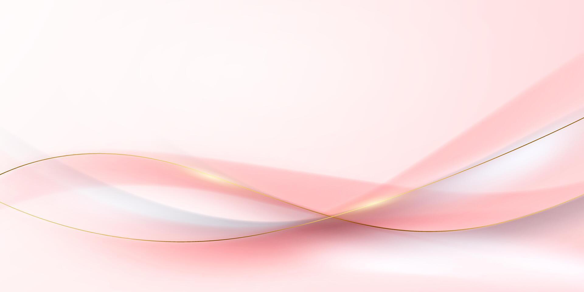 pink background design with luxury golden elements vector illustration