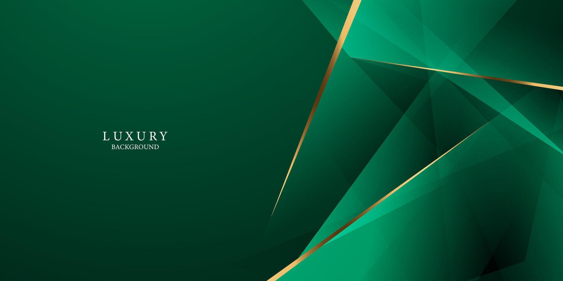 green abstract background design with elegant golden elements vector illustration