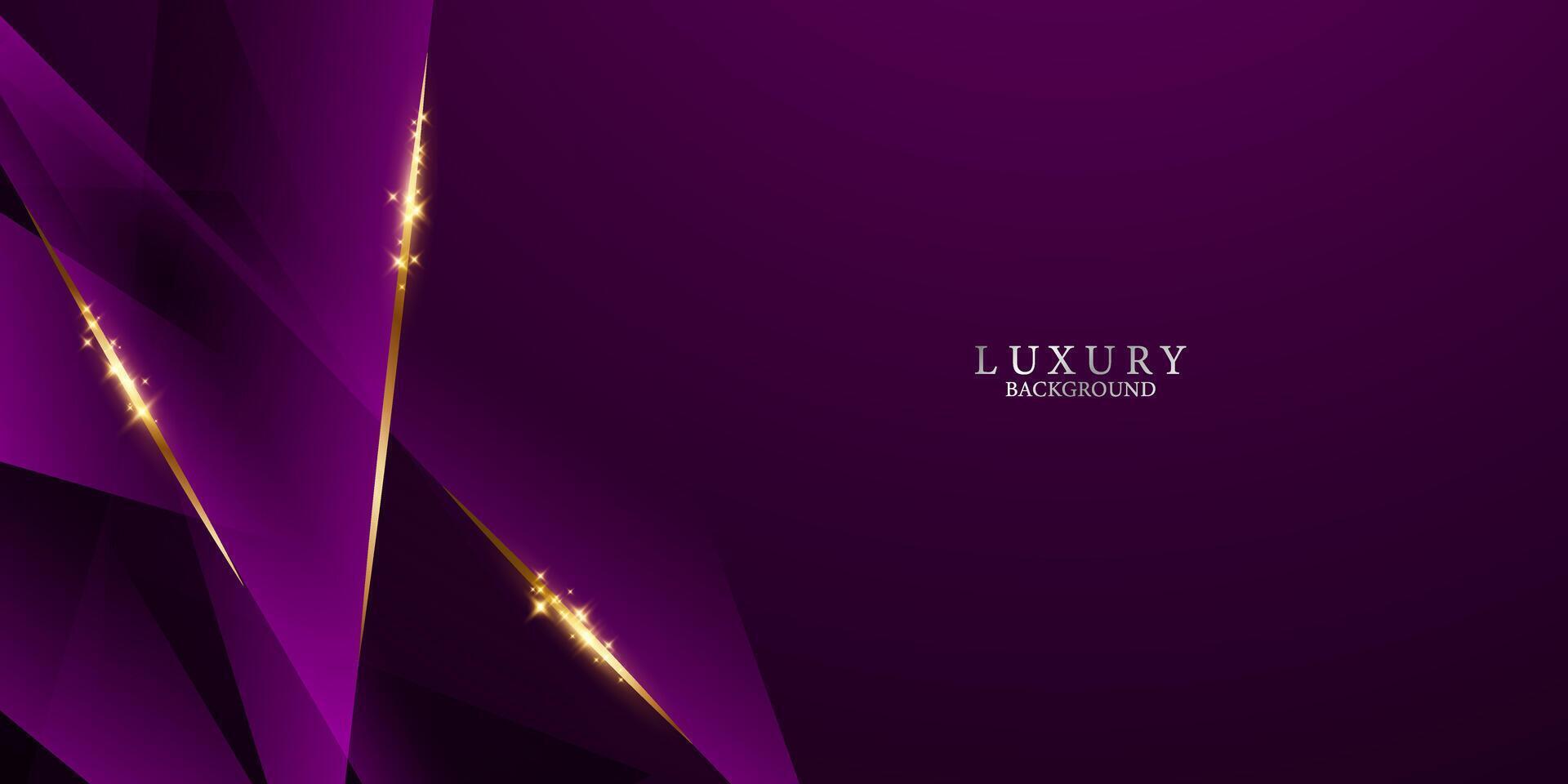 purple abstract background with luxury golden elements vector illustration