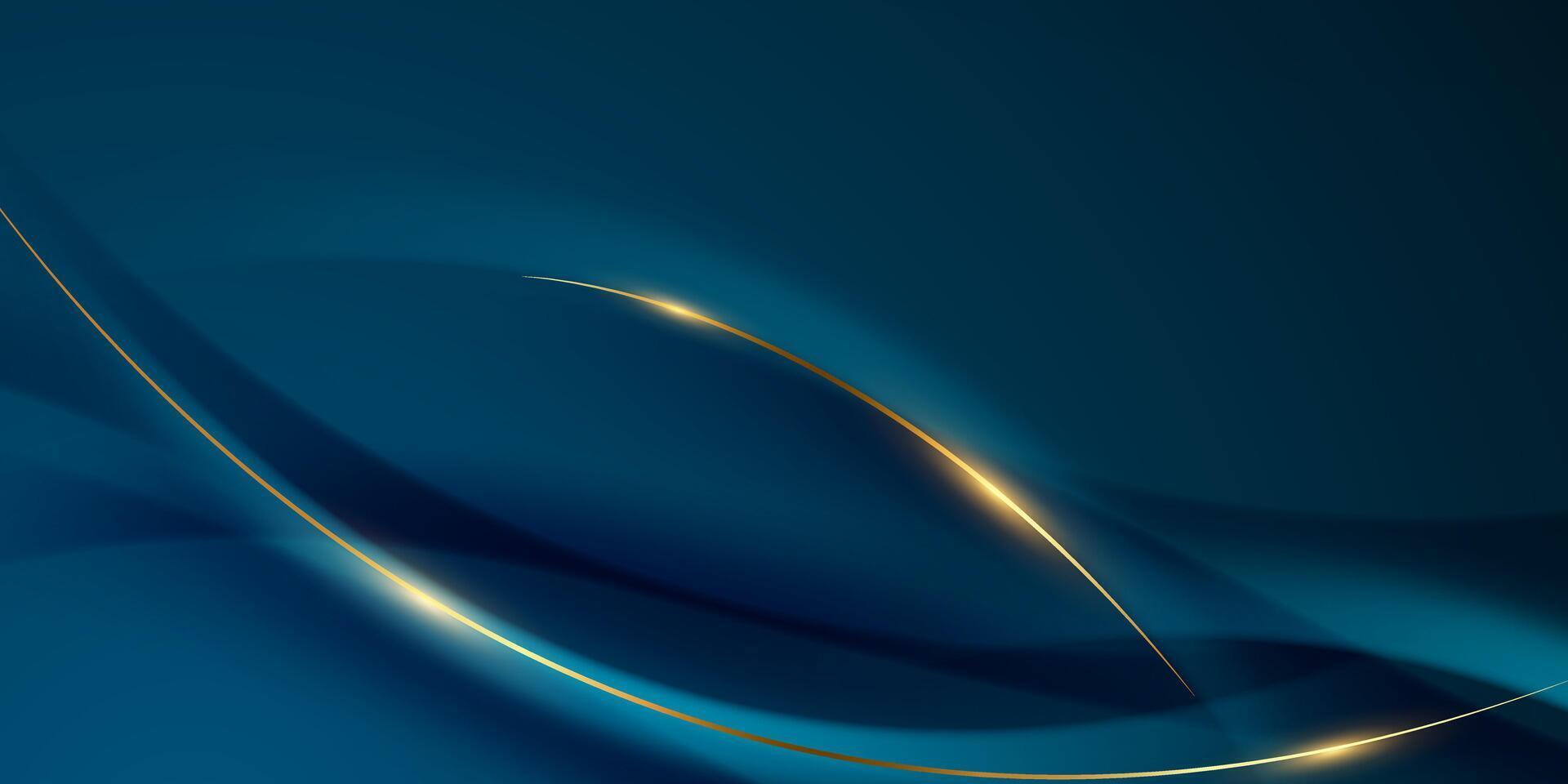 azul resumen antecedentes con lujo dorado elementos vector ilustración