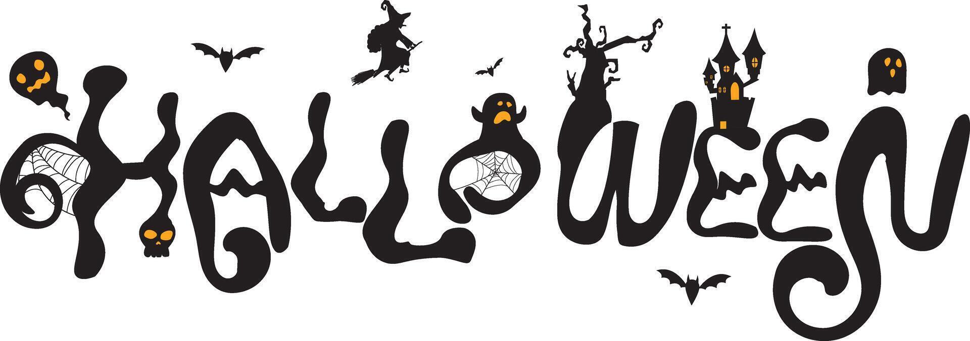 background design for halloween poster, banner vector illustration