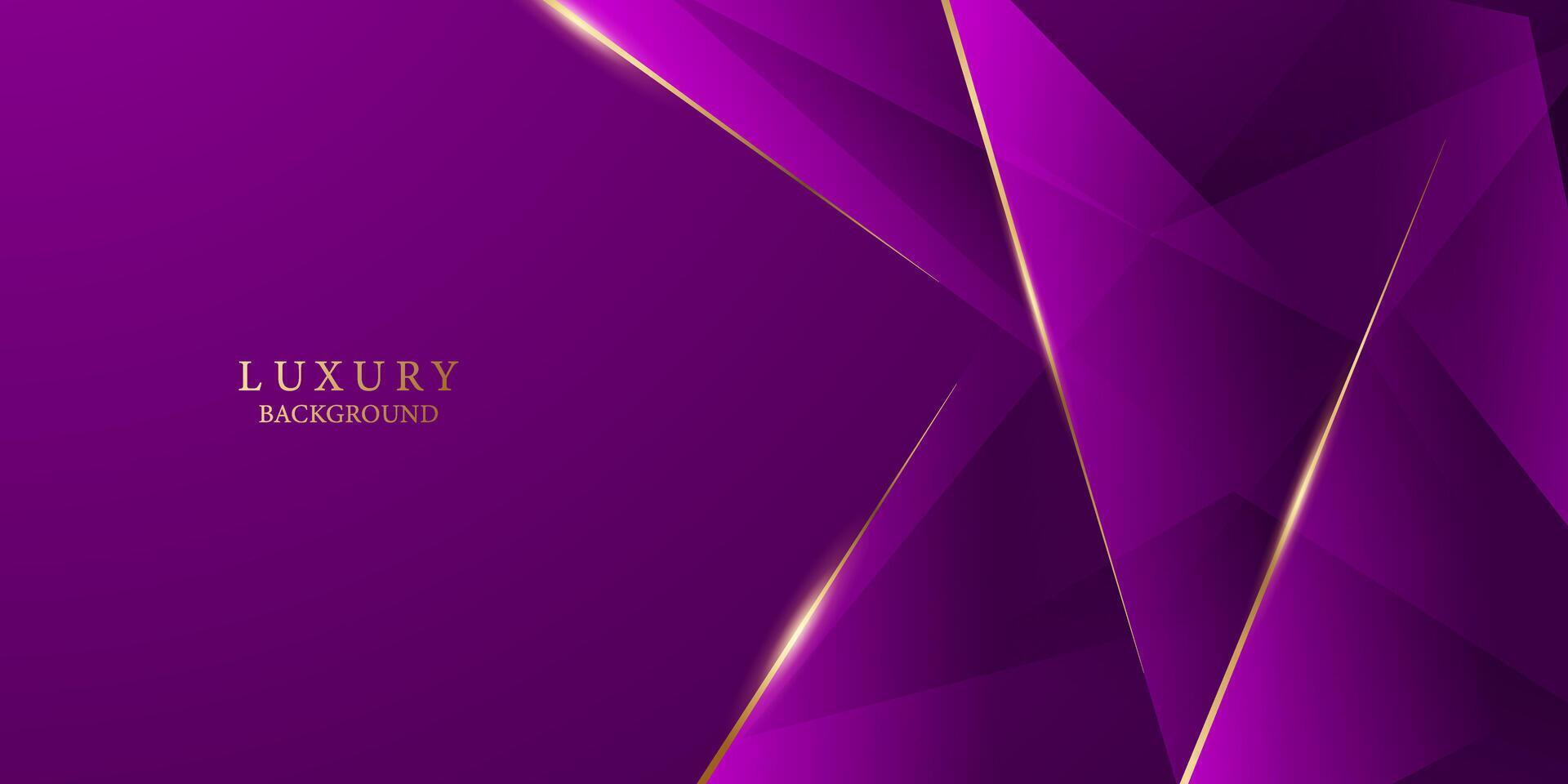 purple abstract background with luxury golden elements vector illustration