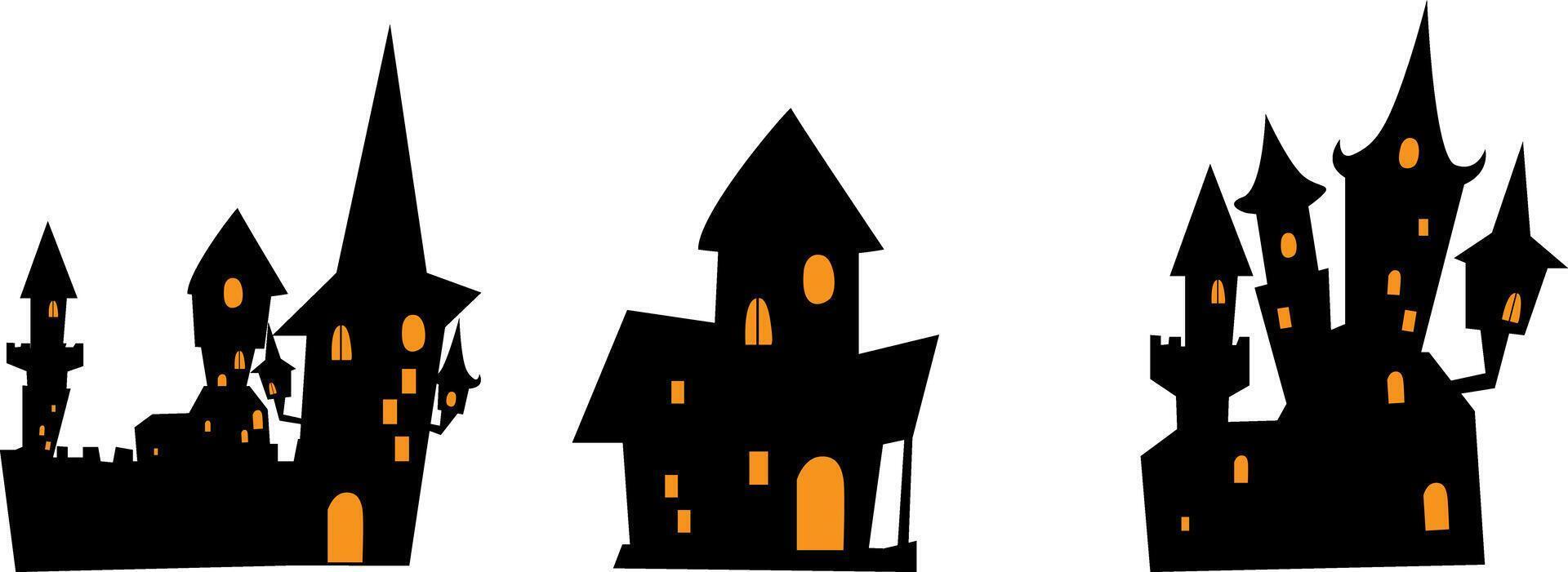 Beautiful Halloween home design background Vector illustration
