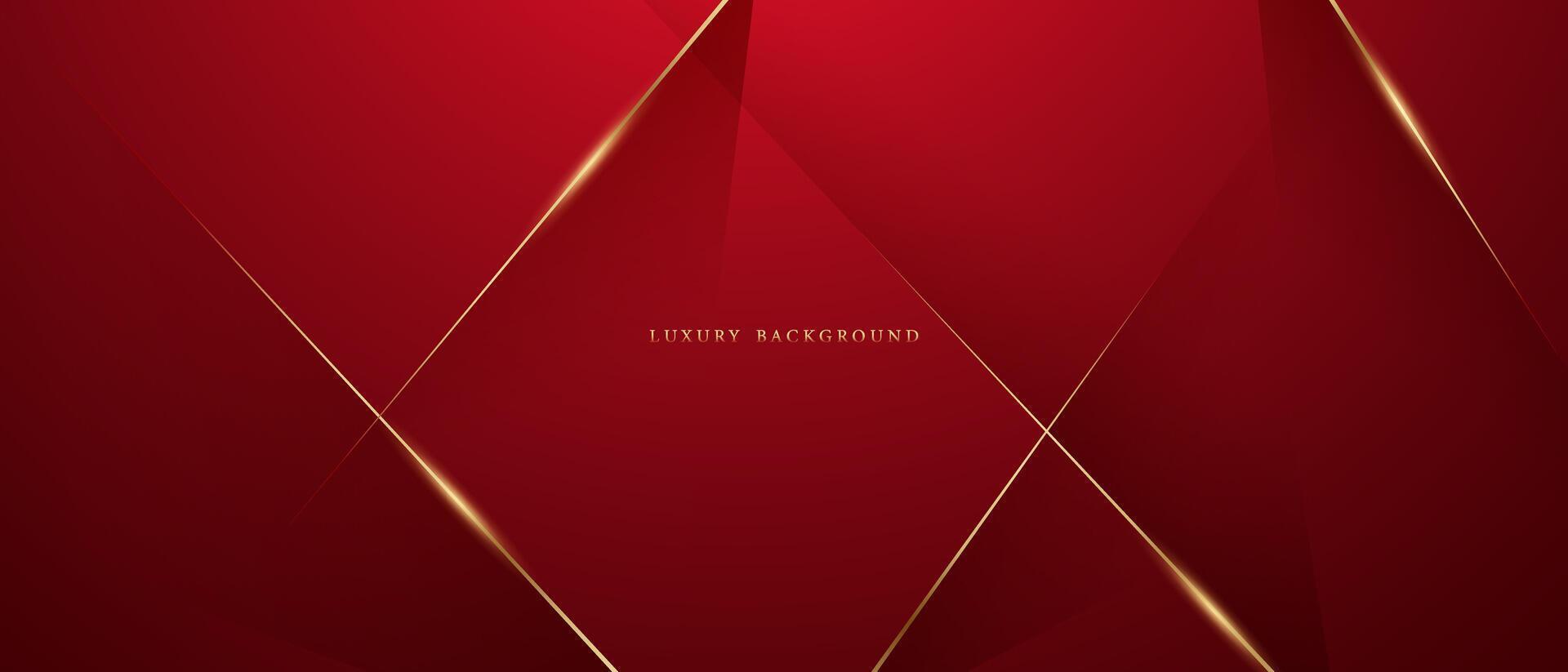 Abstract background design modern red and gold geometric elements vector illustration