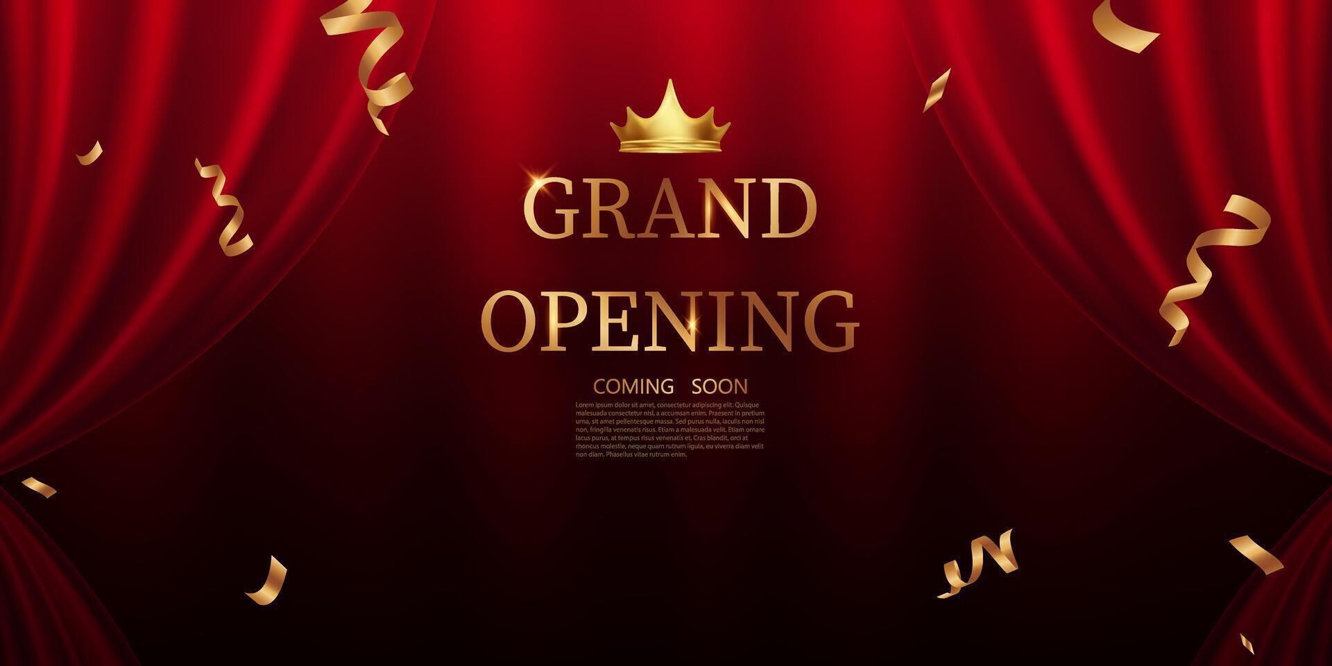 Design your opening card elegant with elegant ribbons. business banner template vector illustration vip