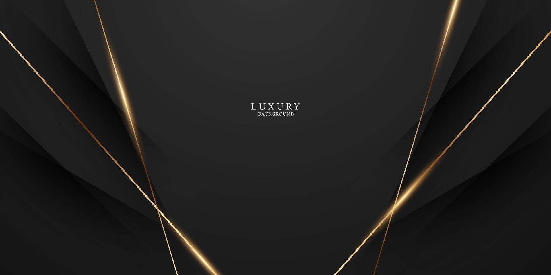 Abstract modern design black background with luxury golden elements vector illustration.