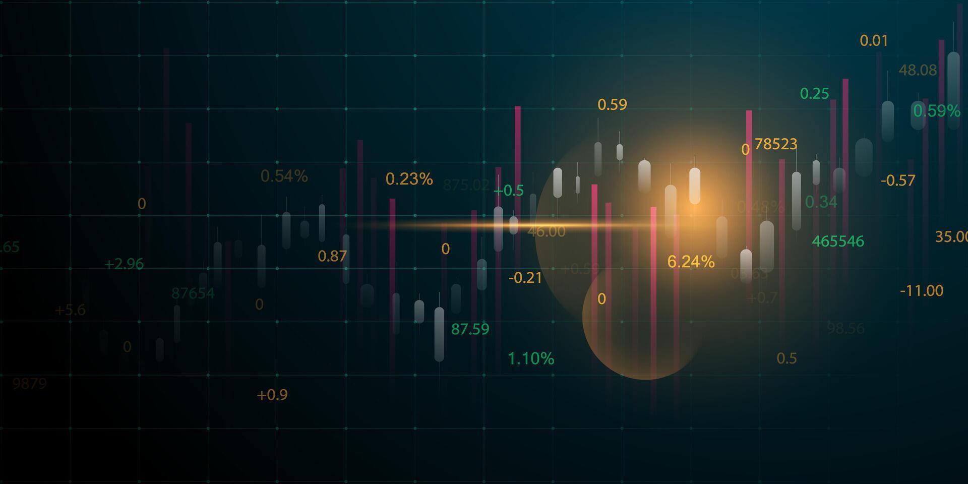 business vector illustration design Stock market charts or Forex trading charts for business and finance ideas.