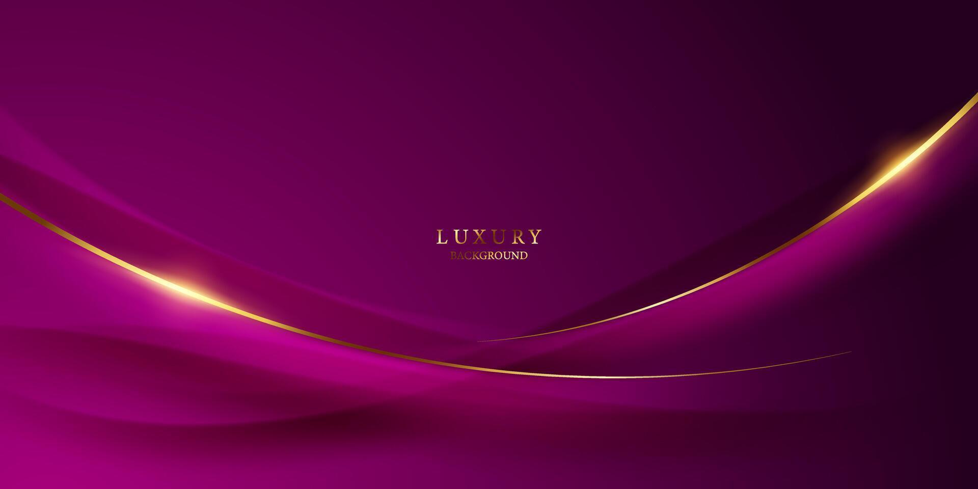 purple abstract background with luxury golden elements vector illustration