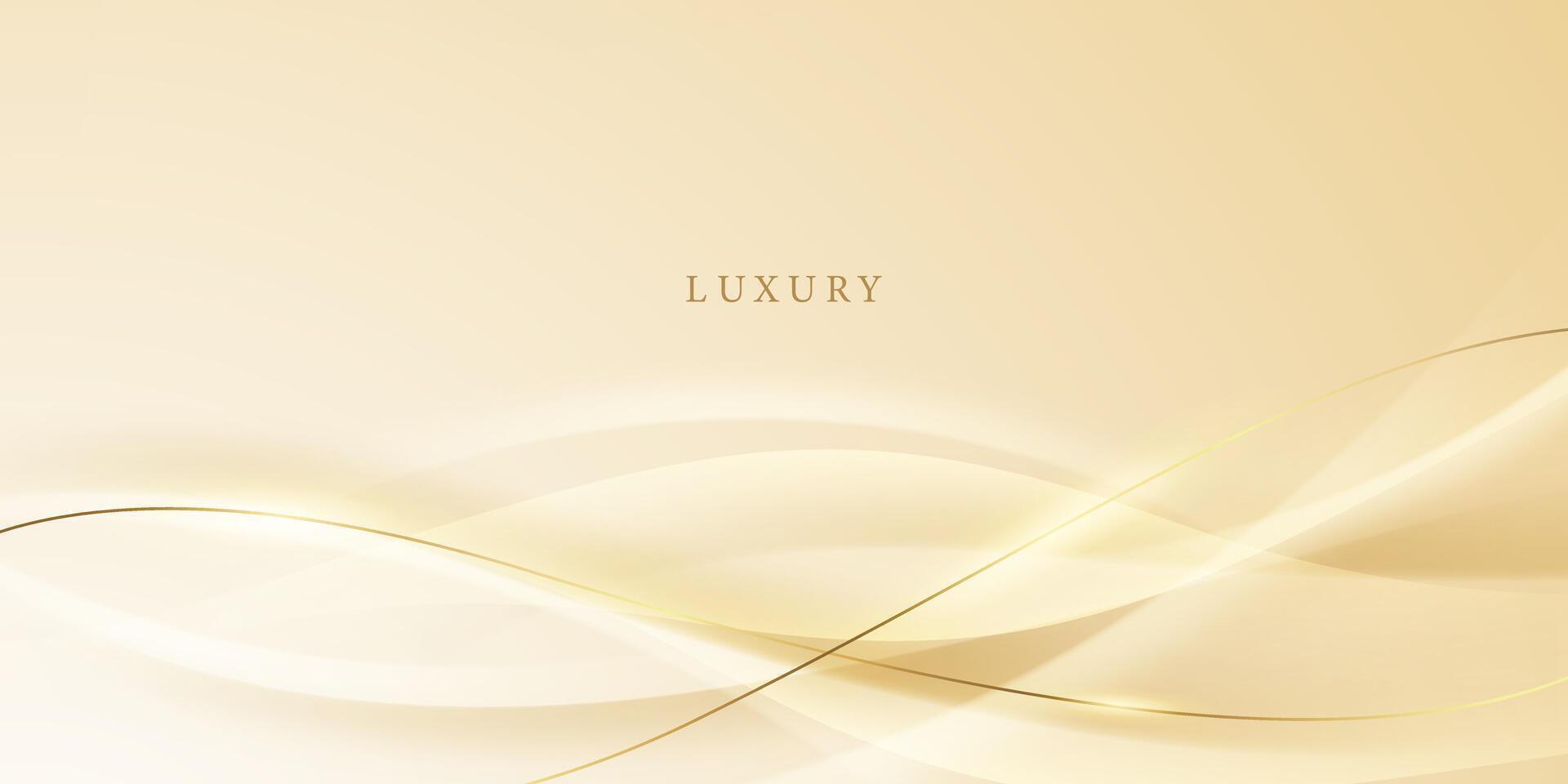 lujo dorado antecedentes con lujoso dorado elementos moderno 3d resumen vector ilustración diseño