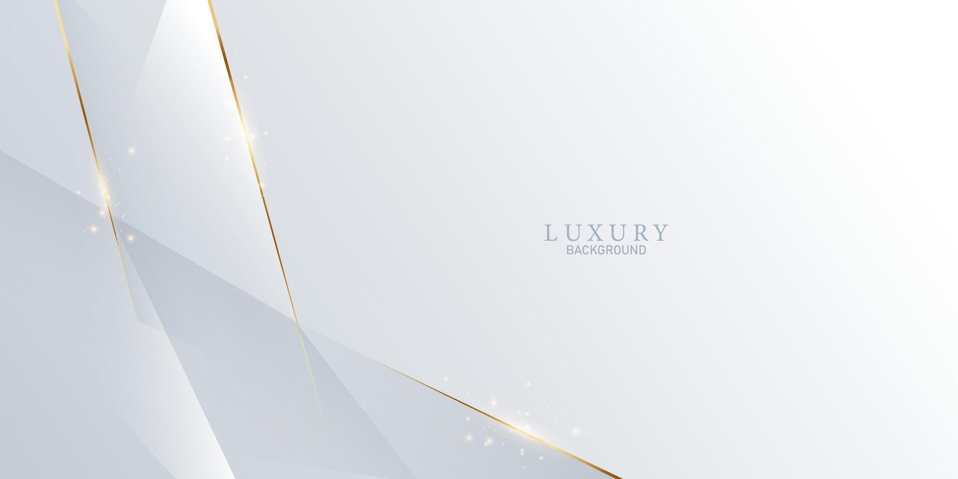 luxury white abstract background with glittering golden elements vector illustration