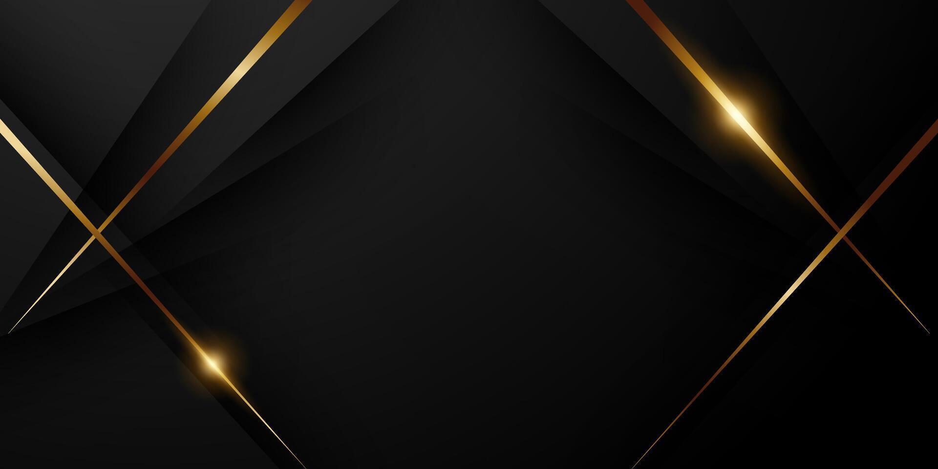 Abstract modern design black background with luxury golden elements vector illustration.