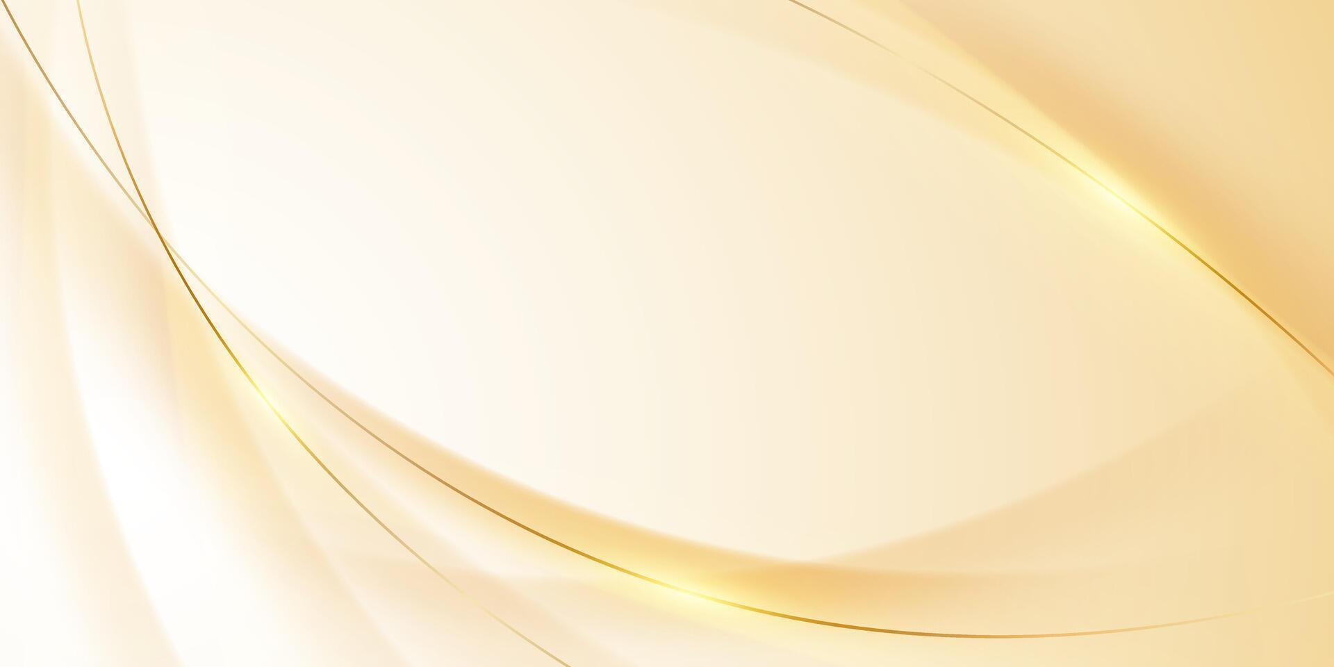 golden abstract background with luxury golden lines vector illustration