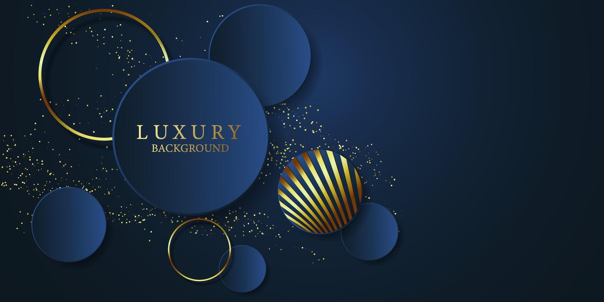 Abstract background design vector illustration modern blue and gold geometric elements