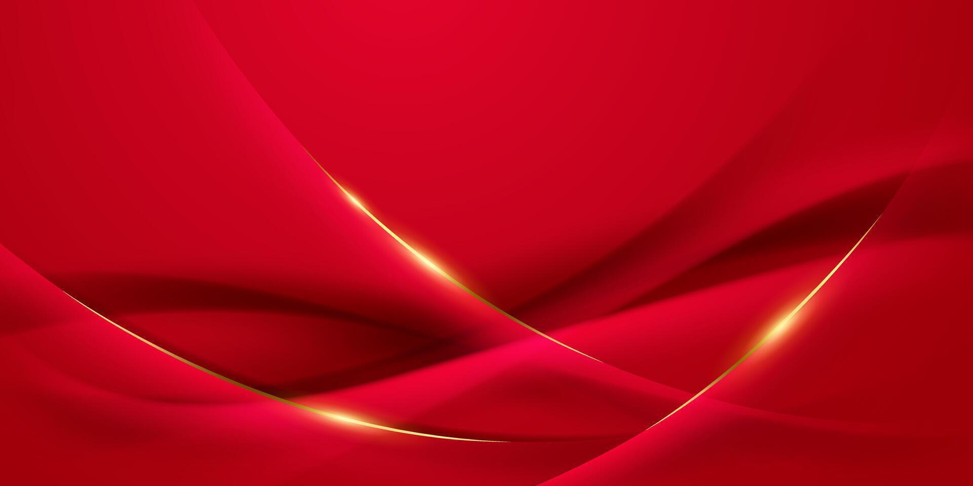 Abstract background design modern red and gold geometric elements