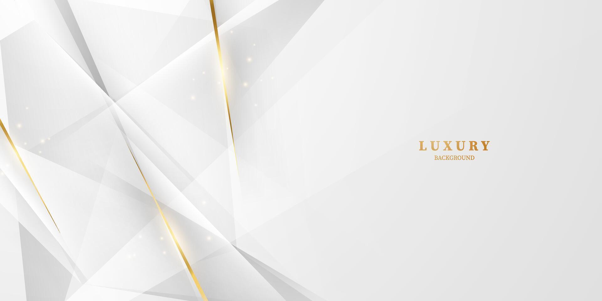 luxury white abstract background with glittering golden elements vector illustration