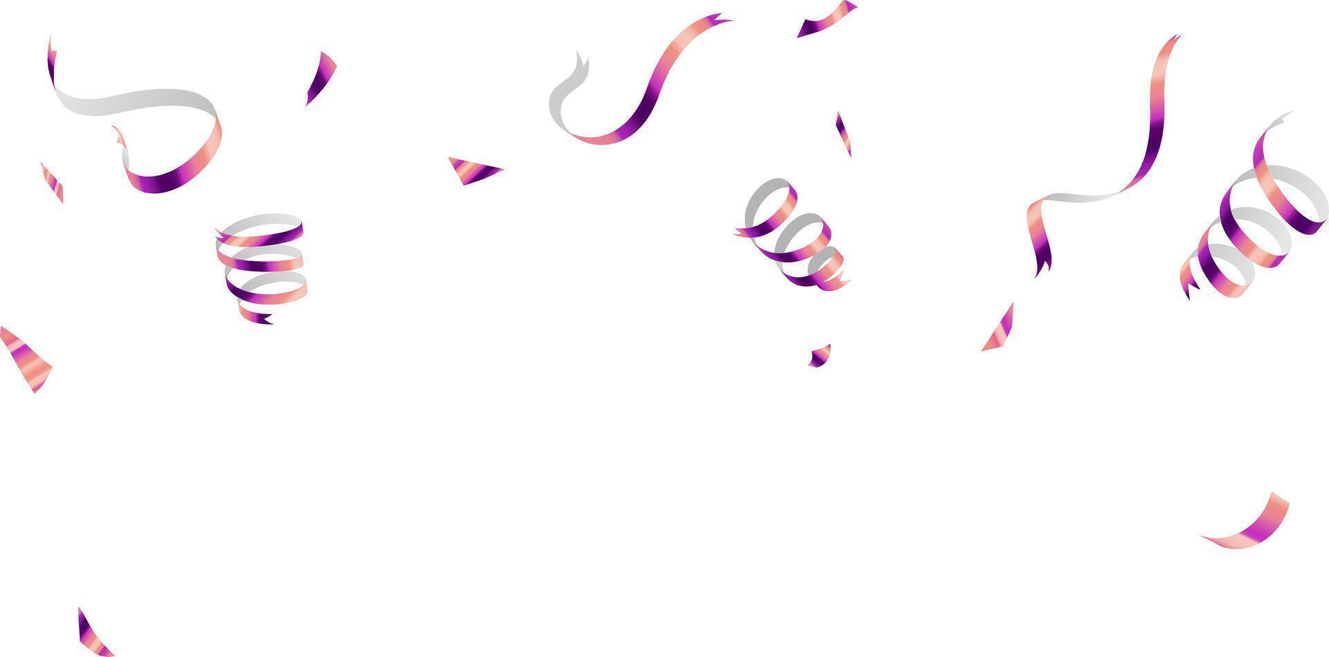 zigzag ribbon ornate confetti vector illustration fly vector illustration