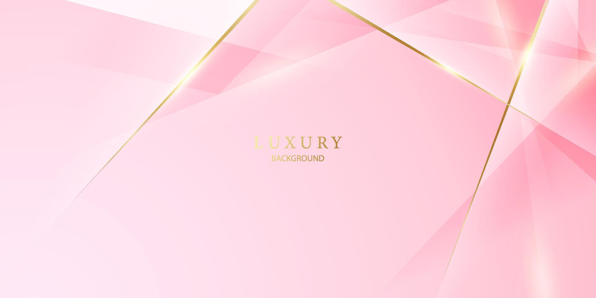 pink abstract background with luxury golden elements vector illustration