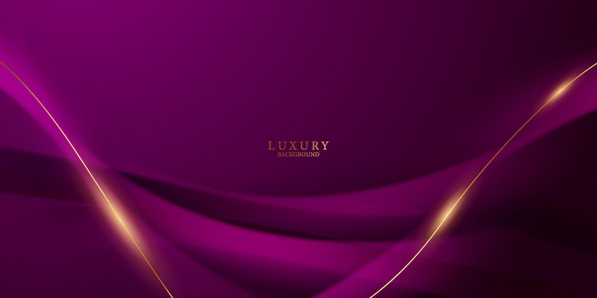 purple abstract background with luxury golden elements vector illustration