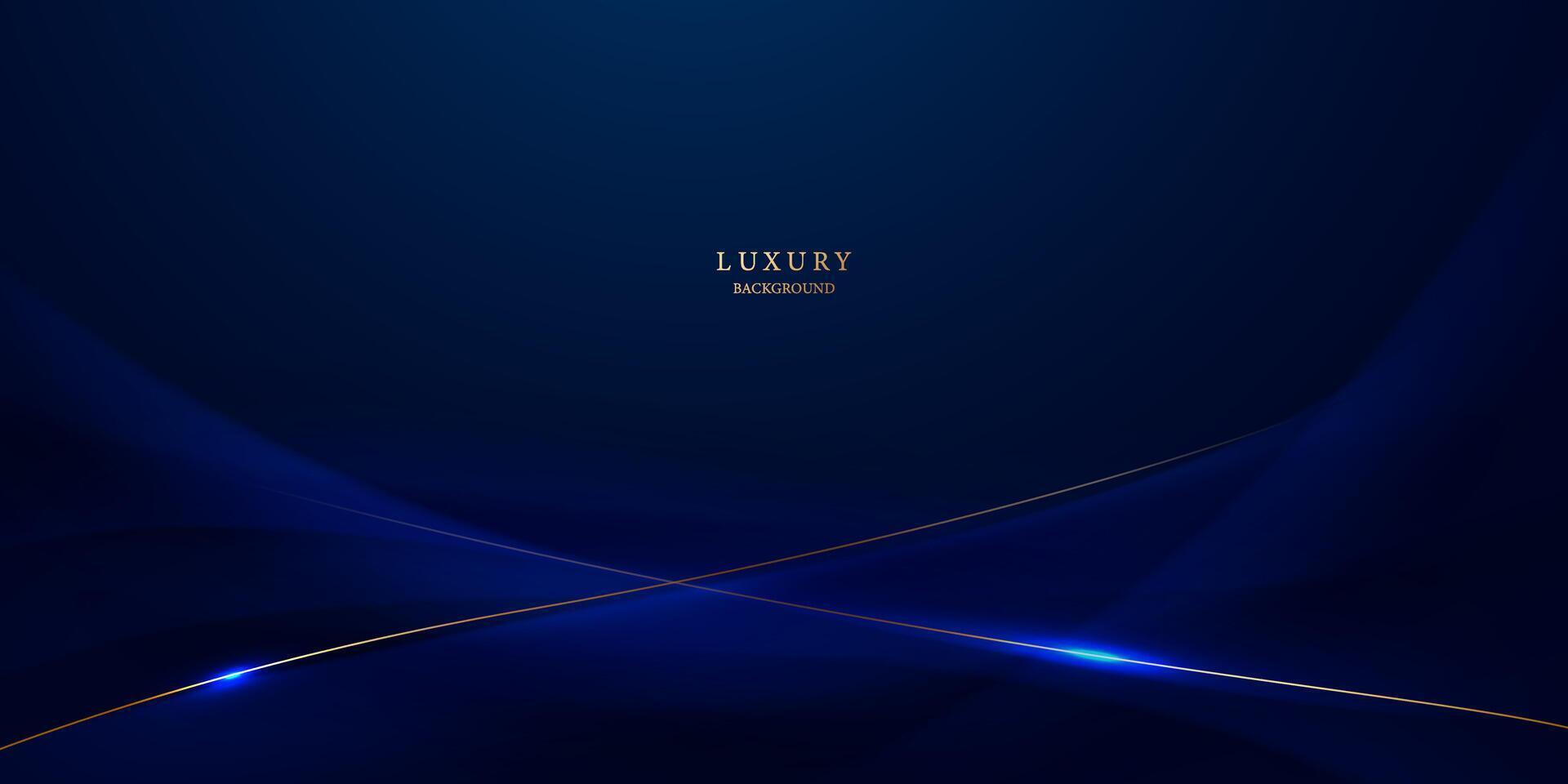 blue abstract background with luxury golden elements vector illustration