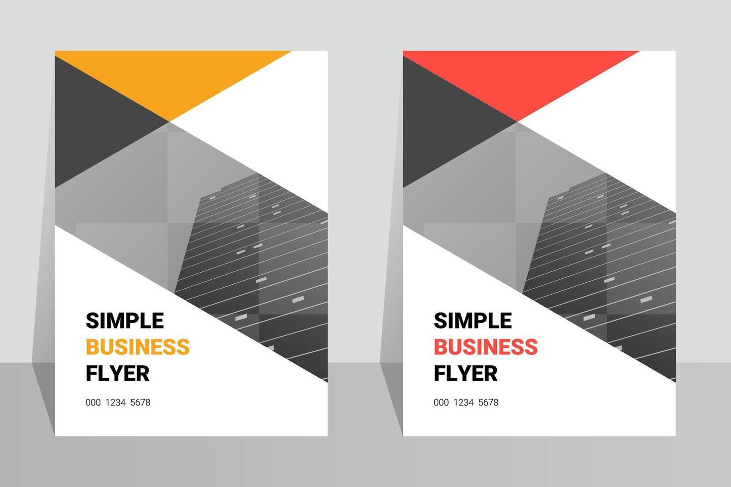 Simple company marketing A4 flyer template vector