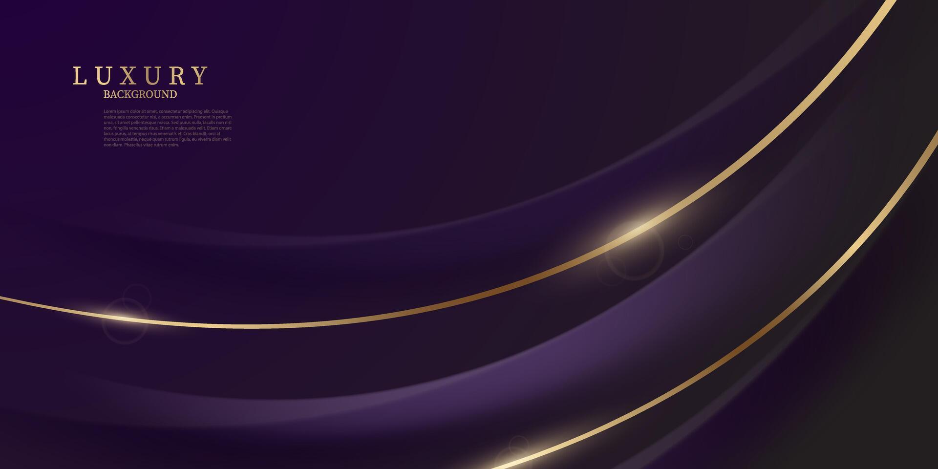 purple abstract background with luxury golden elements vector illustration