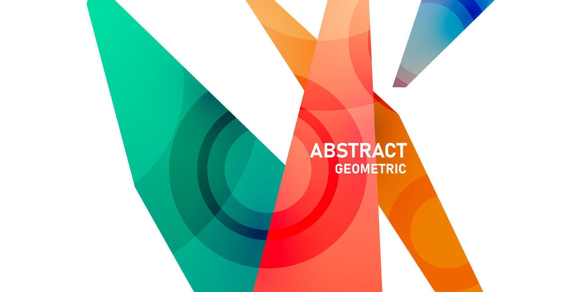 Vector illustration of modern geometric design colorful abstract background