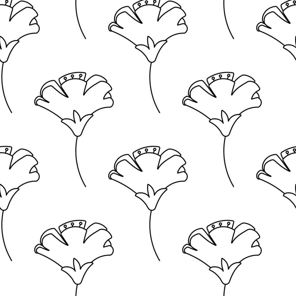 spring line flowers for decoration and gift vector