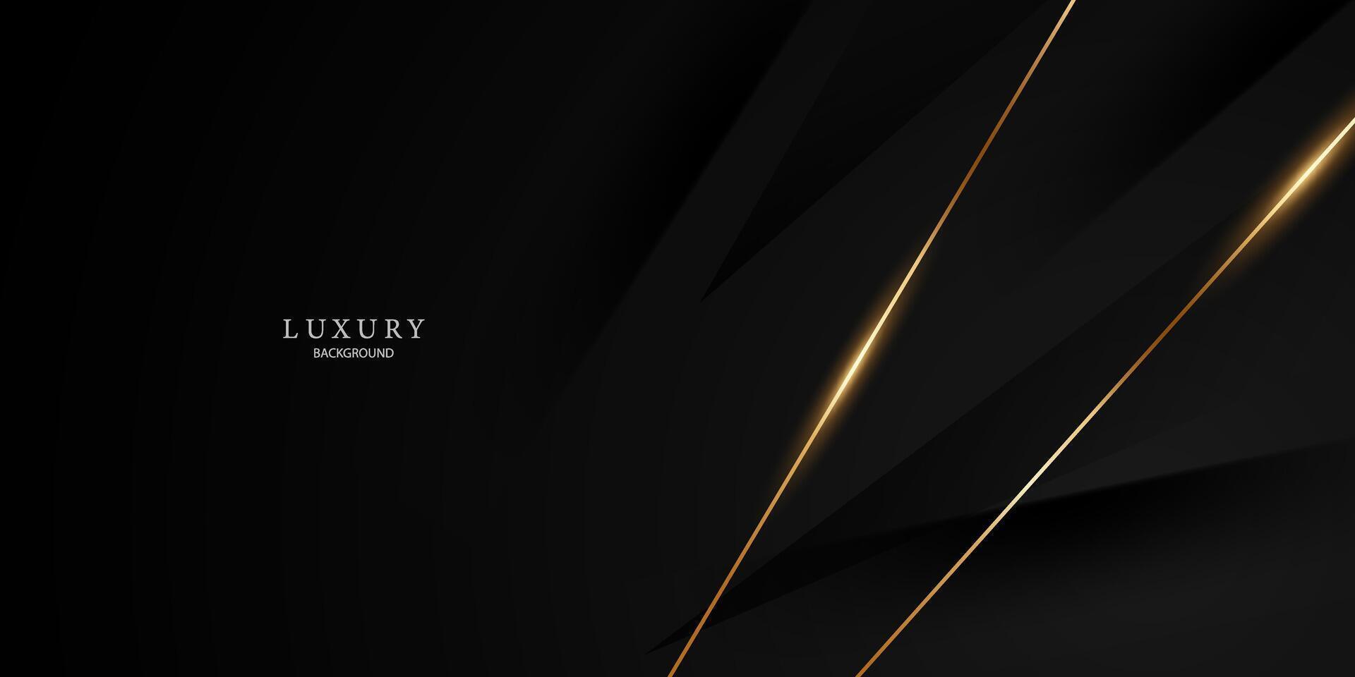 Abstract modern design black background with luxury golden elements vector illustration.