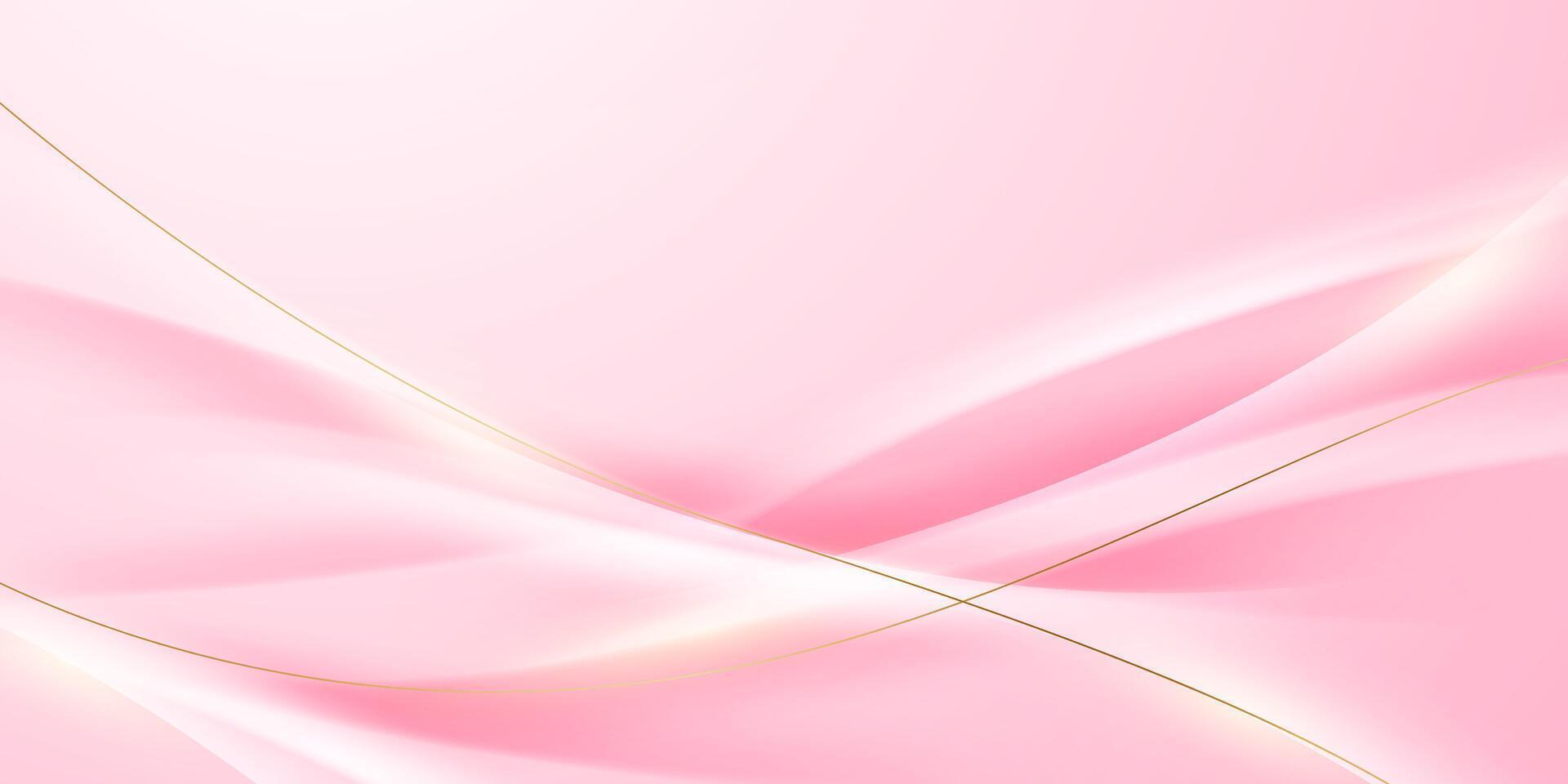 pink abstract background with luxury golden elements vector illustration