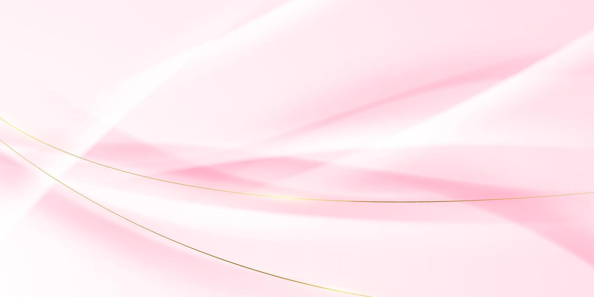 pink abstract background with luxury golden elements vector illustration