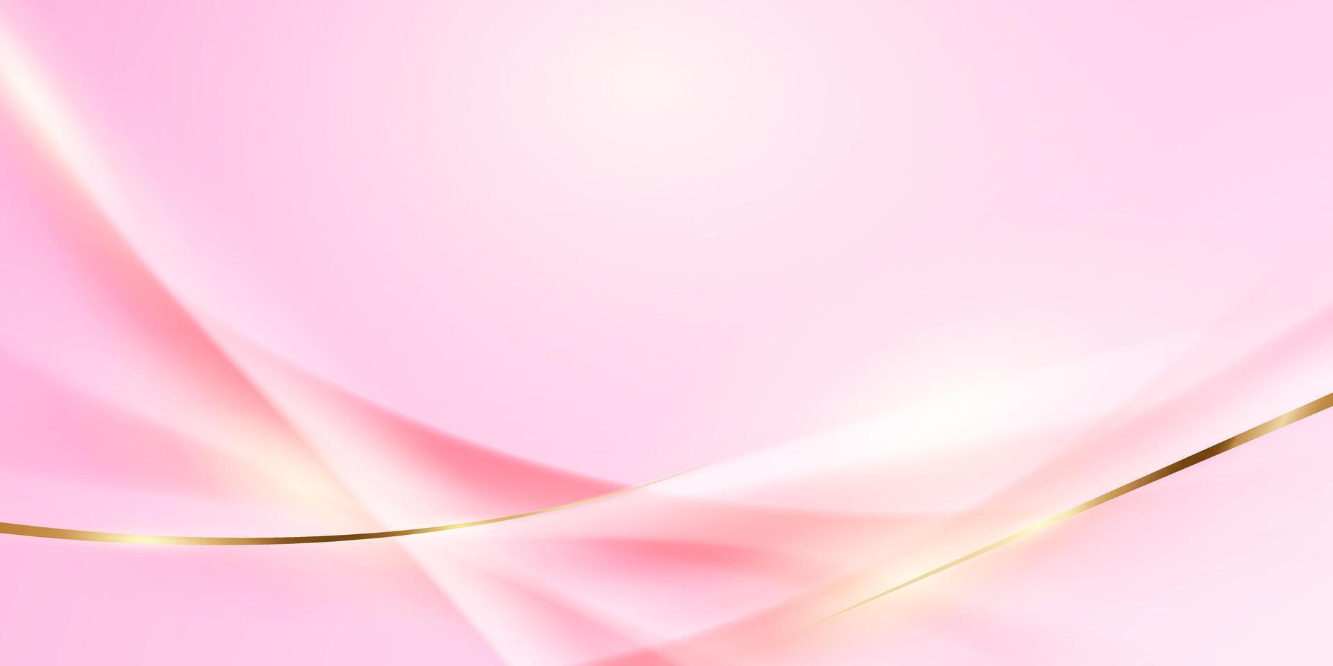 pink abstract background with luxury golden elements vector illustration