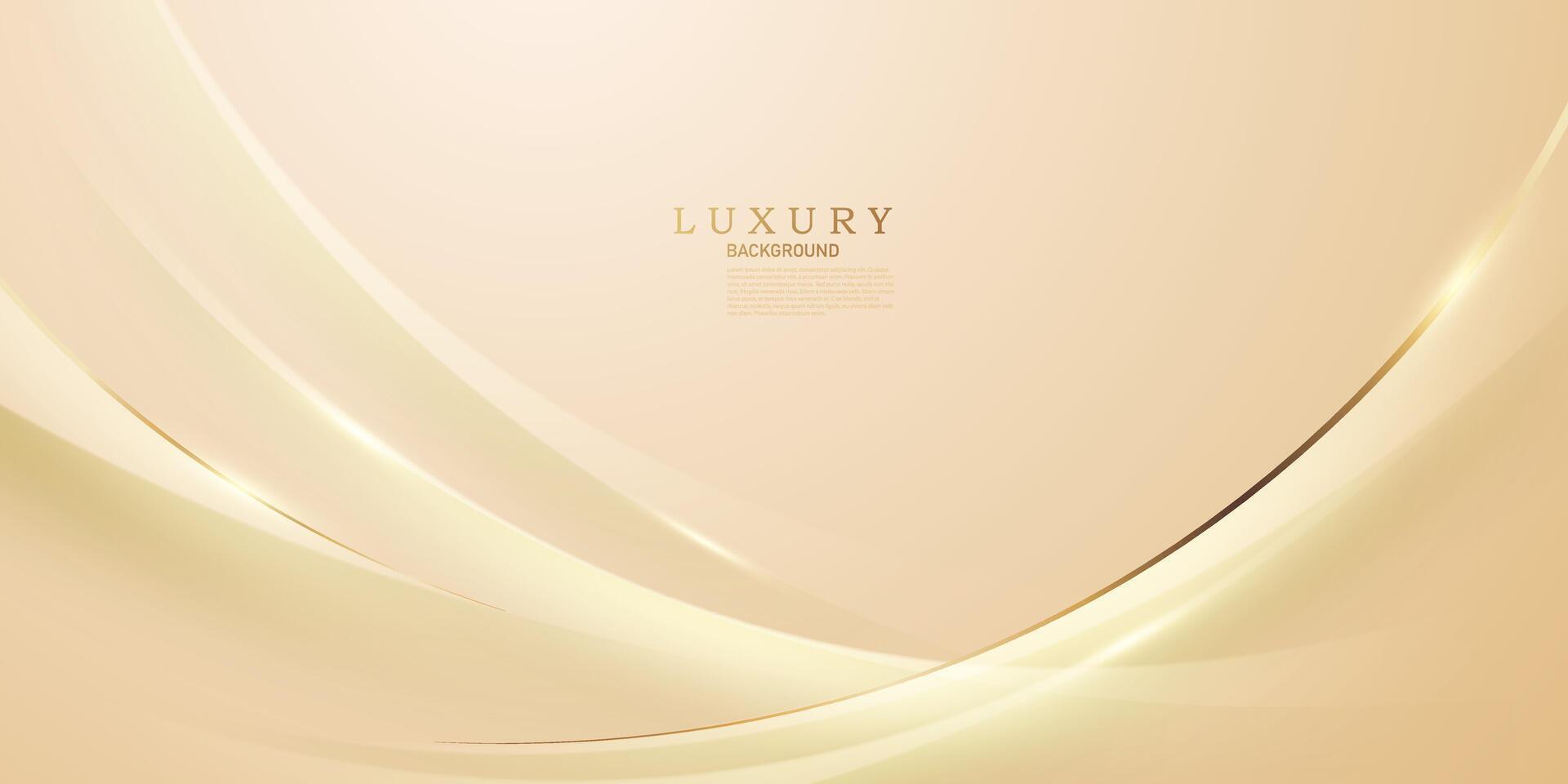 golden abstract background with luxury golden lines vector illustration