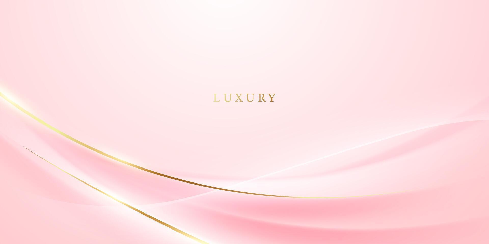 pink abstract background with luxury golden elements vector illustration