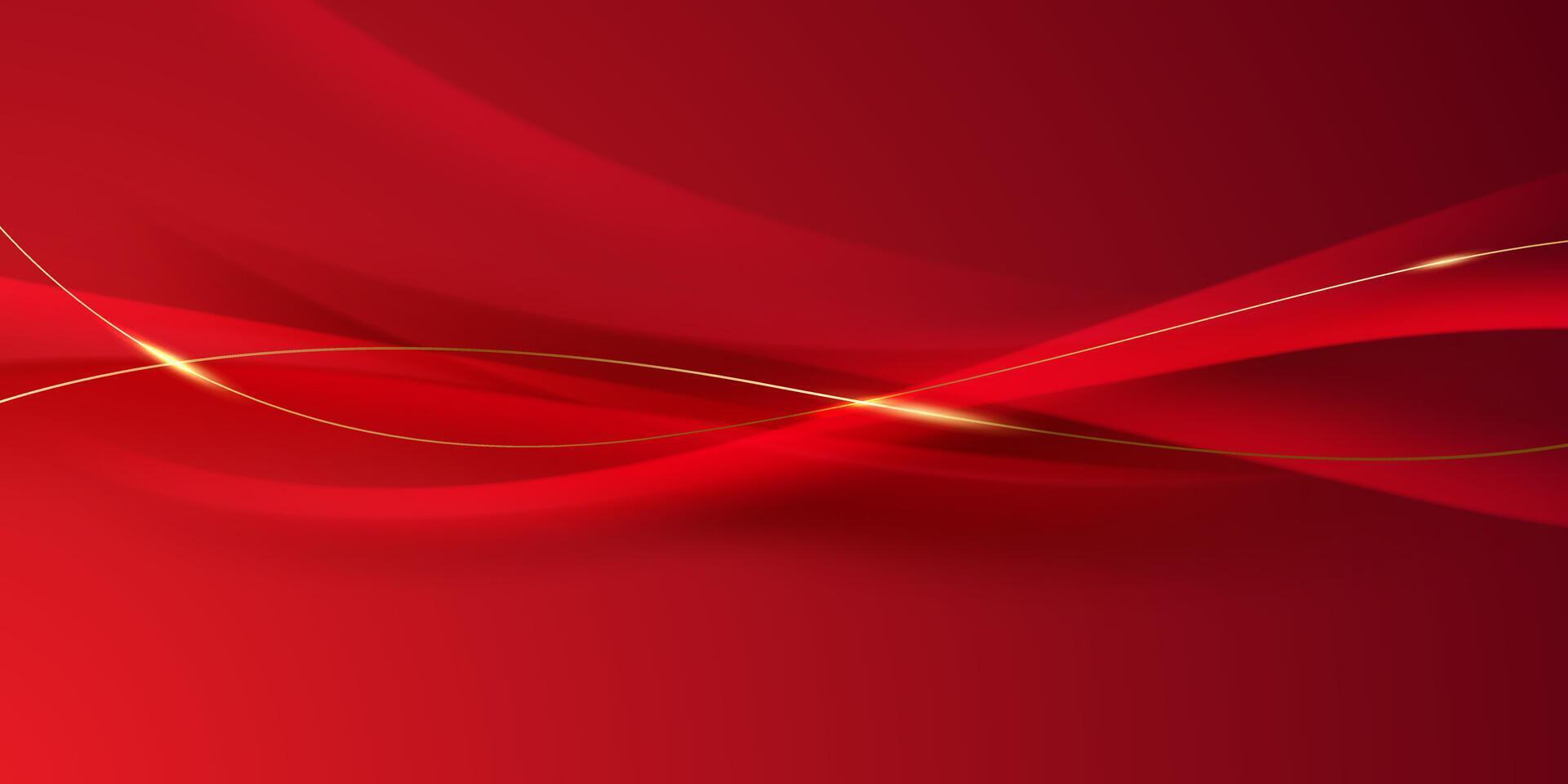 Abstract background design modern red and gold geometric elements vector illustration