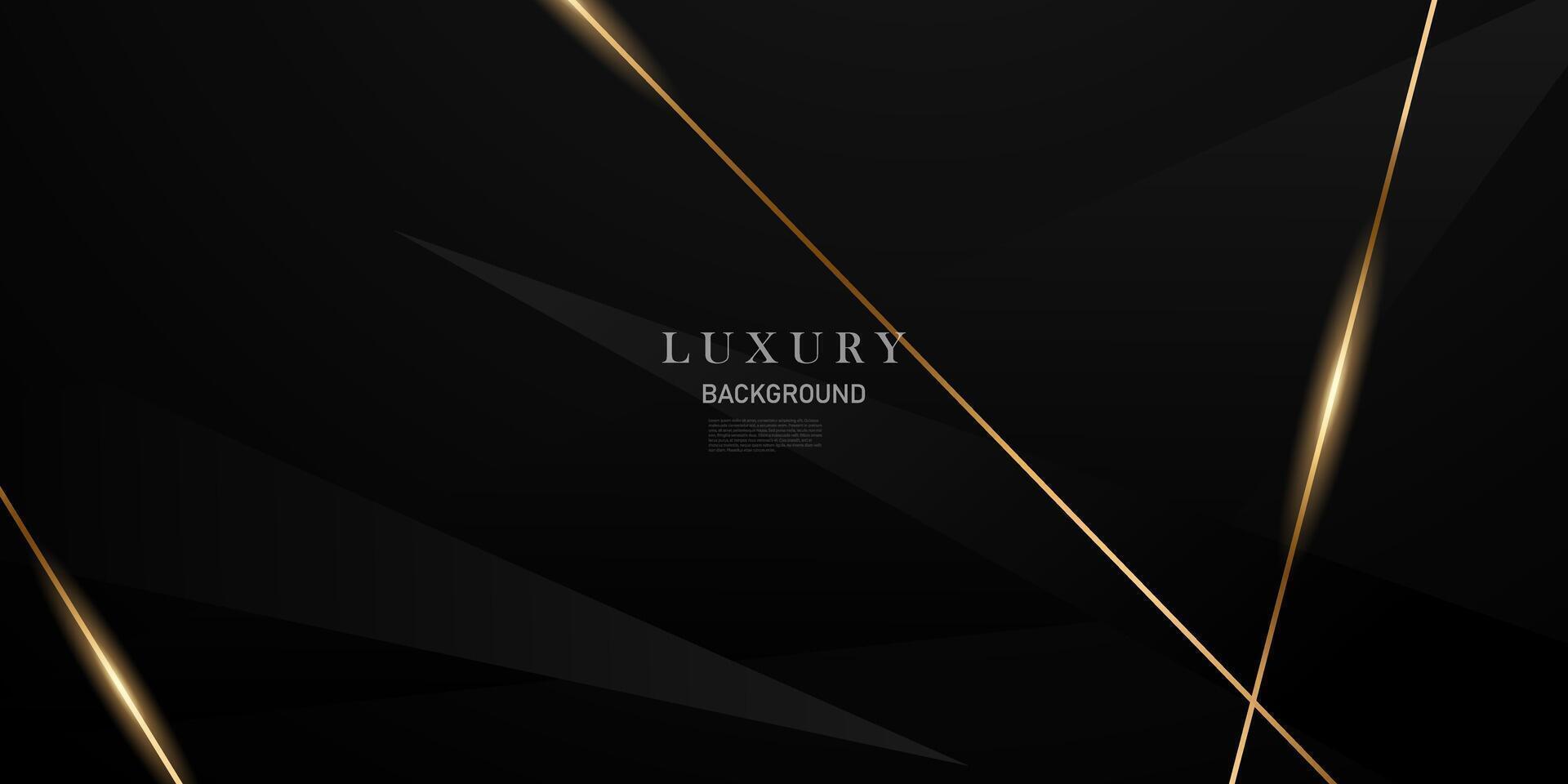 Abstract modern design black background with luxury golden elements vector illustration.