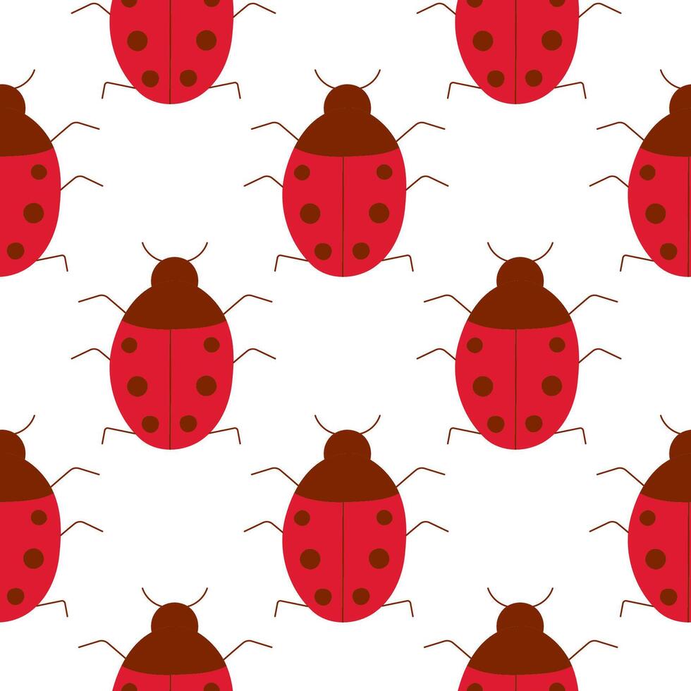 color insecto mariquita mariquita. patrón, textil . vector