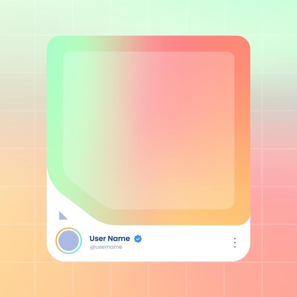 Social media frame isolated template. Colorful social media interface. vector