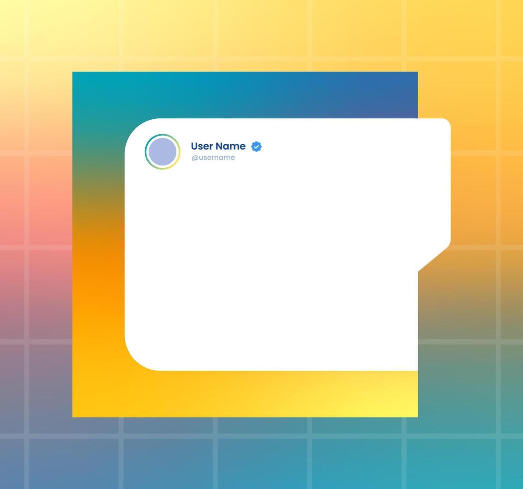 Social media frame isolated template. Colorful social media interface. vector