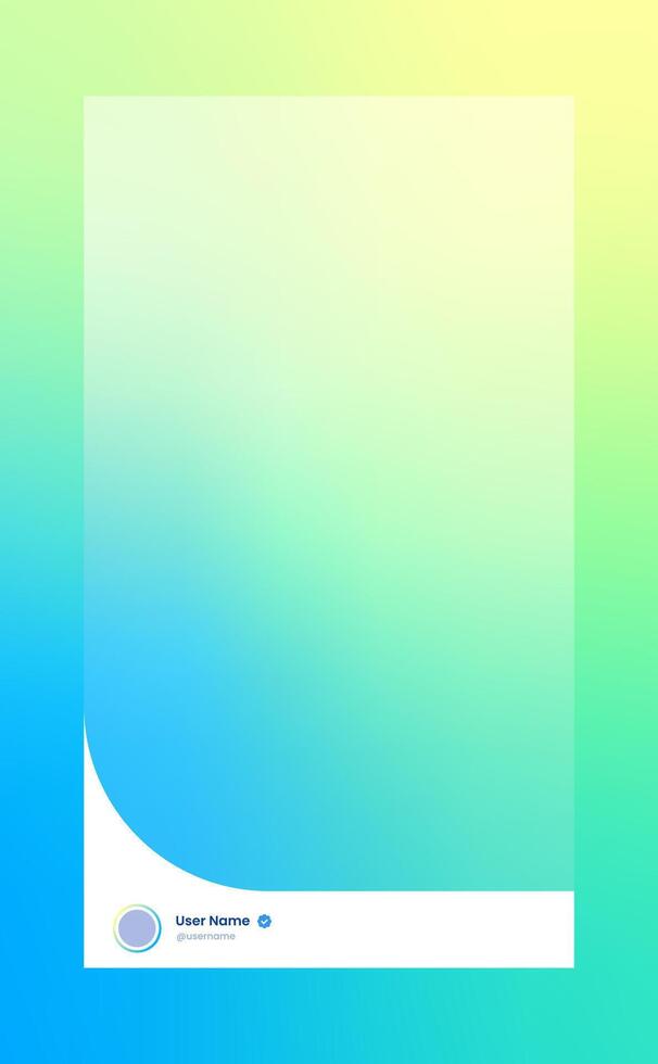 Vertical story template in gradient colors. Social media frame vector illustration.