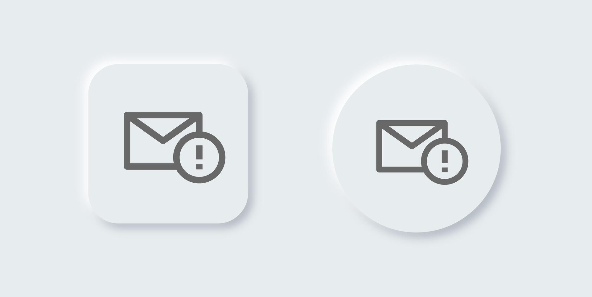 Spam line icon in neomorphic design style. Mail signs vector illustration.