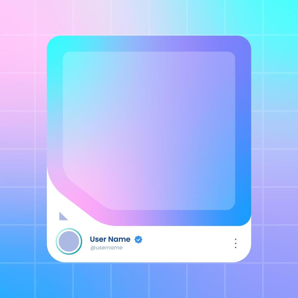 Social media frame isolated template. Colorful social media interface. vector