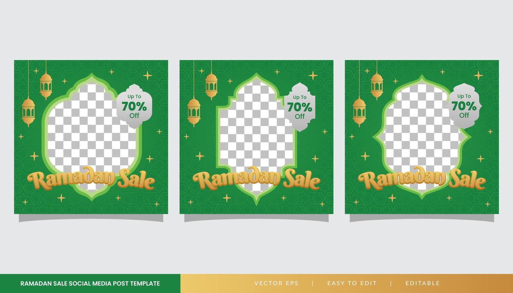 Ramadan Sale Social Media Post Template vector