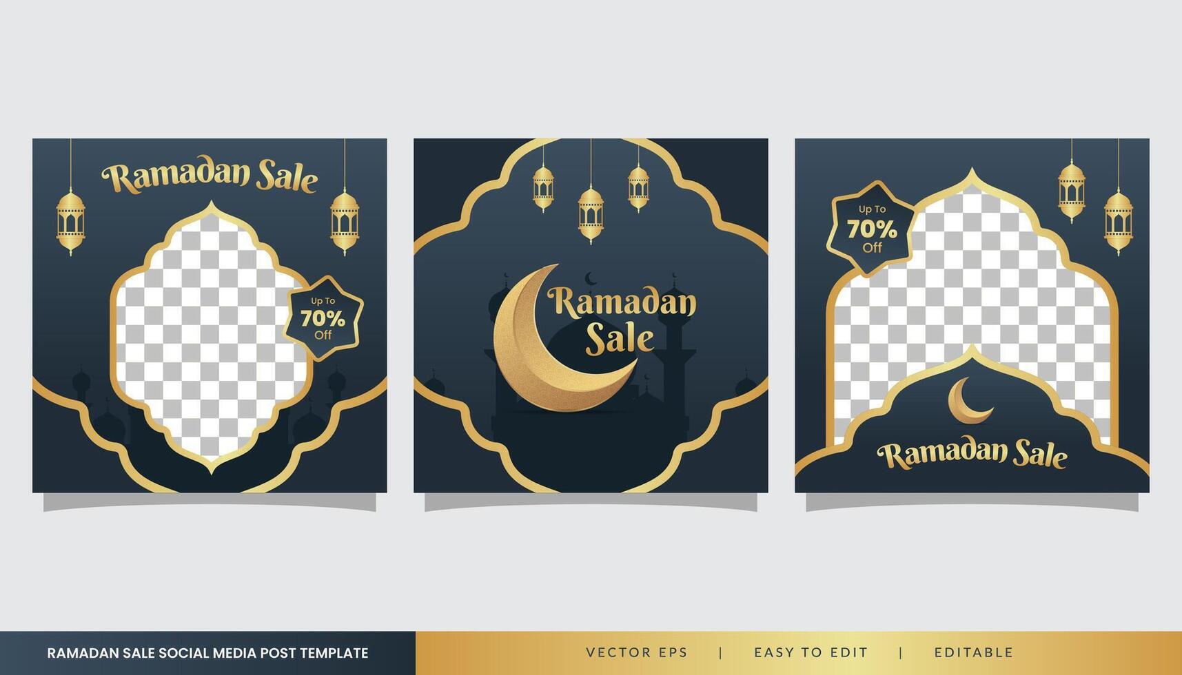 Ramadan social media post design template background. vector