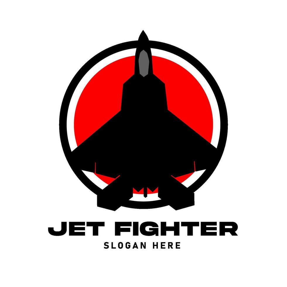 jet fighter f22 logo template vector